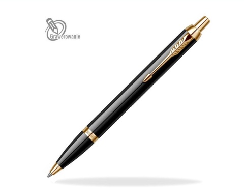 Parker IM z grawerem - Długopis IM Czarny GT